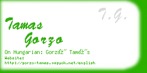 tamas gorzo business card